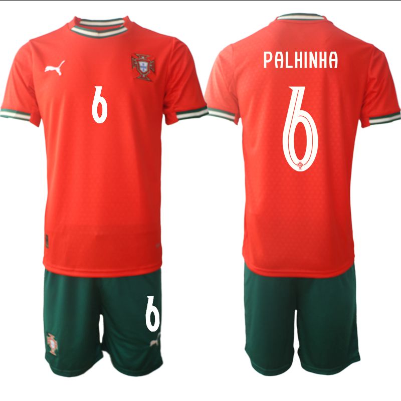 Men 2025-2026 Season Portugal home red 6 Soccer Jersey